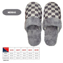 Pantufa Chinelo Cinza Quarto Adulto Inverno Frio Xadrez Presente Megalomania
