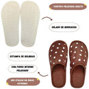 Pantufa Chinelo de Quarto Peluciado Adulto Marrom Inverno Frio Megalomania