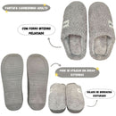 Pantufa Chinelo Cinza Forrada Solado Borracha Masculino Inverno Adulto Megalomania