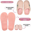 Chinelo Peluciado Pantufa de Quarto Feminina Inverno Presente Solado Borracha Megalomania