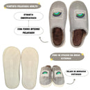 Pantufa Chinelo Cinza Solado Reforçado Adulto Inverno Presente Megalomania