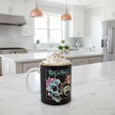 Caneca Porcelana Rick And Morty Caveira Adult Swim Cartoon Network 330ml Café Chá Presente Geek Amigos