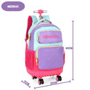 Mochila de Carrinho UP4YOU 360° Juvenil Escolar Meninas Volta às Aulas Rodinhas Alça Notebook Espaçosa