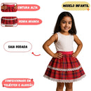 Saia Festa Junina Vermelha Meninas Infantil Feminina Quadrilha Criança Quermesse São João Escola