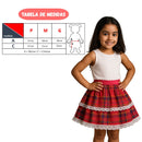 Saia Festa Junina Vermelha Meninas Infantil Feminina Quadrilha Criança Quermesse São João Escola