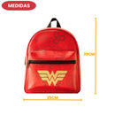 Mini Mochila Escolar Mulher Maravilha Dc Comics Super Heroi Grils Passeio Ponto Criativo