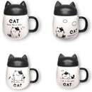 Caneca de Cerâmica com Tampa Gatinho Frases 530ML Café Chá Leite Presente Amiga Mãe Personalizada
