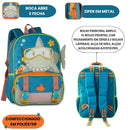 Mochila de Costas Tubarão 3D Infantil Passeio Volta as Aulas Escolar Criança Menino Viagem