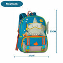 Mochila de Costas Tubarão 3D Infantil Passeio Volta as Aulas Escolar Criança Menino Viagem