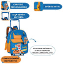 Mochila de Carrinho Tigrão Rodinhas Disney Infantil Menino Volta as Aulas Escolar Viagem Passeio