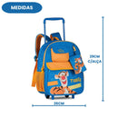 Mochila de Carrinho Tigrão Rodinhas Disney Infantil Menino Volta as Aulas Escolar Viagem Passeio