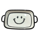 Travessa de Cerâmica Smile Resistente Elegante Presente Duravel Mesa Posta Sofisticado Forno Jantar