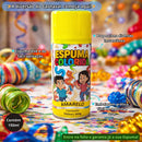Espuma Colorida Spray Amarelo Criança Festa Carnaval Colorida Neve Artificial Bloquinho Axe Diversão Brincadeira 150ml