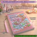 Caderno 20 Cenários 3D Adesivos Criativos Diversão Fofo Pinça Atividades Menina Menino Histórias Interativo Monte Cole