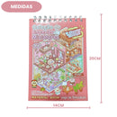 Caderno 20 Cenários 3D Adesivos Criativos Diversão Fofo Pinça Atividades Menina Menino Histórias Interativo Monte Cole