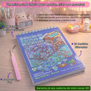 Caderno 20 Cenários 3D Adesivos Criativos Diversão Fofo Pinça Atividades Menina Menino Histórias Interativo Monte Cole