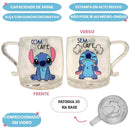 Caneca de Vidro Stitch 345ml Resistente e Perfeita para Presentear Megalomania