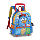Kit Mochila de Carrinho Galinha Pintadinha Mala Bolsa Lancheira Térmica Duas Alças Infantil Escolar Clio Megalomania