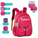Kit Mochila de Costas Luluca Estojo box Aulas Escolar Rosa Juvenil Original Megalomania