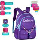 Kit Mochila de Costas Luluca Estojo box Escolar Roxo Juvenil Aulas Original Megalomania