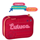 Kit Mochila de Costas Luluca Estojo box Aulas Escolar Rosa Juvenil Original Megalomania