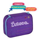 Kit Mochila de Costas Luluca Estojo box Escolar Roxo Juvenil Aulas Original Megalomania