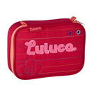 Kit Mochila de Costas Luluca Estojo box Aulas Escolar Rosa Juvenil Original Megalomania