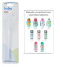Canudo de Silicone Repositor Garrafas Copos Infantil Kids Buba Megalomania