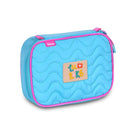 Kit Mochila de Carrinho Mala Bolsa Azul Lancheira Térmica Duas Alças Estojo Box Menina Juvenil Luluca Clio Megalomania