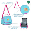 Lancheira Térmica Duas Alças Lanchinho Azul Rosa Lilás Escolar Juvenil Meninas Luluca Clio Megalomania