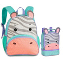 Kit Mochila de Costas Mala Bolsa Zebra Lancheira Térmica Duas Alças Lanchinho Escolar Infantil Clio Megalomania