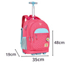 Kit Mochila de Carrinho Mala Bolsa Rosa Lancheira Térmica Duas Alças Estojo Box Meninas Juvenil Escolar Luluca Clio Megalomania