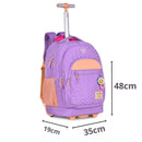 Kit Mochila de Carrinho Mala Bolsa Lancheira Térmica Duas Alças Estojo Box Luluca Juvenil Meninas Escolar Clio Megalomania