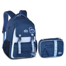 Kit Mochila de Costas Mala Bolsa Alice no País da Maravilhas Azul Estojo Simples Juvenil Feminino Escolar Clio Megalomania