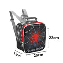 Kit Mochila de Carrinho Infantil Super Spider Preto Aranha Homem Lancheira Térmica Escolar Masculino Seanite Megalomania