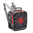 Kit Mochila de Carrinho Infantil Super Spider Preto Aranha Homem Lancheira Térmica Estojo com Dois Compartimentos Escolar Seanite Megalomania
