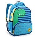 Mochila de Costas Infantil Dinossauro Verde e Azul Mala Bolsa Escolar Crianças Seanite Megalomania
