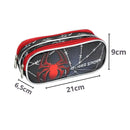 Kit Mochila de Costas Infantil Super Spider Preto Aranha Homem Lancheira Térmica Escolar Masculino Seanite Megalomania