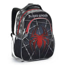 Kit Mochila de Costas Infantil Super Spider Preto Aranha Homem Estojo com Dois Compartimentos Escolar Seanite Megalomania
