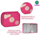 Kit Mochila de Carrinho Mala Bolsa Lancheira Térmica Duas Alças Rosa Escolar Meninas Juvenil Rebecca Bonbon Clio Megalomania