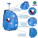 Mochila de Carrinho Mala Bolsa Rebecca Bonbon Preto Rosa Azul Fashion Juvenil Escolar Feminino Clio Megalomania