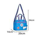 Kit Mochila de Carrinho Mala Bolsa Lancheira Térmica Duas Alças Azul Escolar Meninas Juvenil Rebecca Bonbon Clio Megalomania