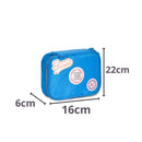 Kit Mochila de Carrinho Mala Bolsa Lancheira Térmica Duas Alças Azul Escolar Meninas Juvenil Rebecca Bonbon Clio Megalomania