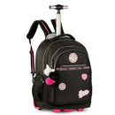 Mochila de Carrinho Mala Bolsa Rebecca Bonbon Preto Rosa Azul Fashion Juvenil Escolar Feminino Clio Megalomania