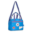 Kit Mochila de Carrinho Mala Bolsa Lancheira Térmica Duas Alças Azul Escolar Meninas Juvenil Rebecca Bonbon Clio Megalomania