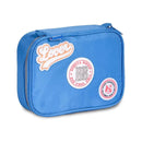 Kit Mochila de Carrinho Mala Bolsa Lancheira Térmica Duas Alças Azul Escolar Meninas Juvenil Rebecca Bonbon Clio Megalomania