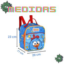 Kit Mochila de Costas Galinha Pintadinha Mala Bolsa Lancheira Térmica Duas Alças Lanchinho Escolar Infantil Clio Megalomania