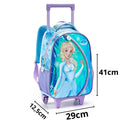 KIT MOCHILA DE CARRINHO INFANTIL PRINCESA DO GELO FROZEN MR41440 + LANCHEIRA INFANTIL TÉRMICA PRINCESA DO GELO FROZEN  L Megalomania