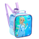 Kit Mochila de Costas Infantil Princesa do Gelo Frozen Mala Bolsa Lancheira Térmica Escolar Feminino Seanite Megalomania