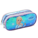Kit Mochila de Carrinho Infantil Princesa do Gelo Frozen Lancheira Térmica Estojo com Compartimento Feminino Meninas Seanite Megalomania
